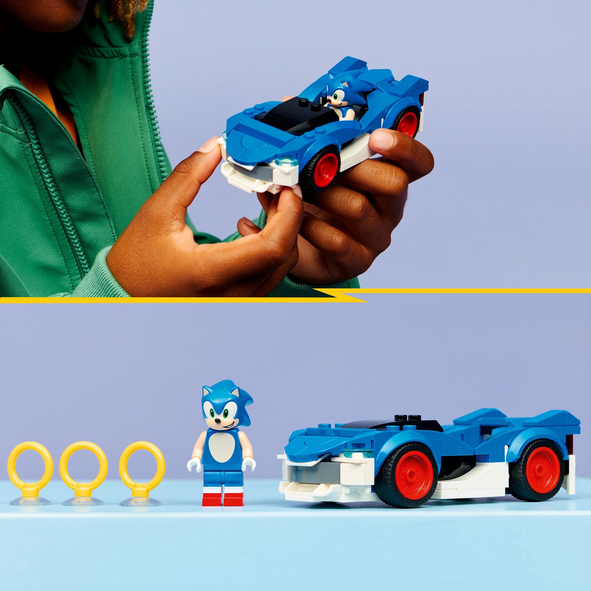 Lego sonic sonic's car: speed star light constructiespeelgoed