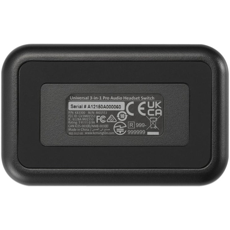 Kensington Universele 3-in-1 Audio Headset Switch