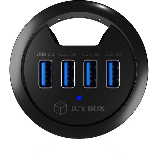 Icy box ib-hub1403 usb-hub (zwart, 4x usb 3.0)