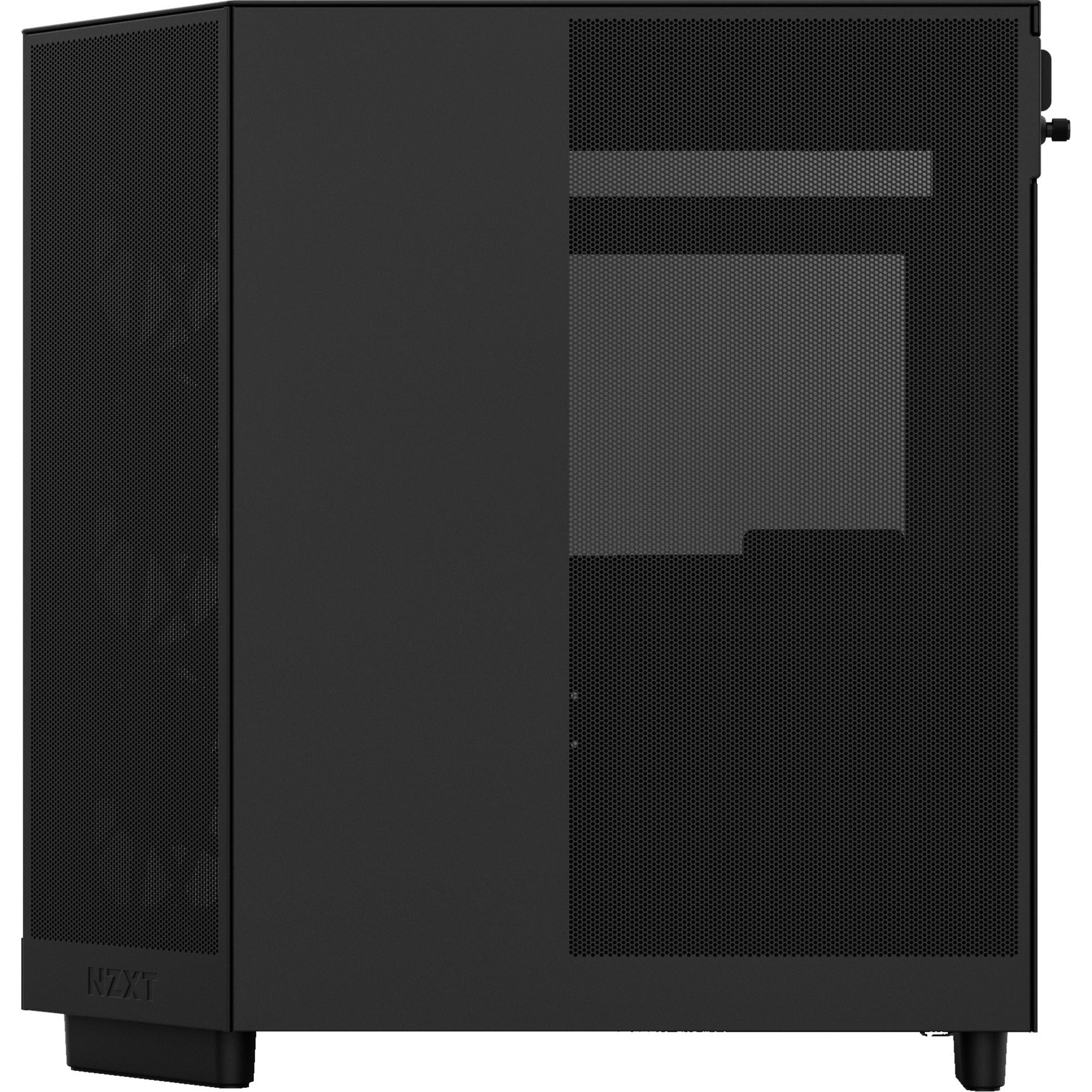 Nzxt h6 flow midi tower behuizing (zwart | 2x usb-a | 1x usb-c | tempered glass)