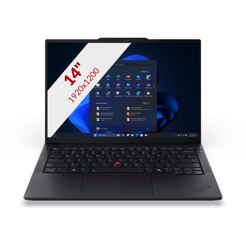 Lenovo thinkpad e14 gen 7 amd (21t0006pmh) 14 laptop (zwart | ryzen 5 220 | radeon 740m | 16 gb | 512 gb ssd)