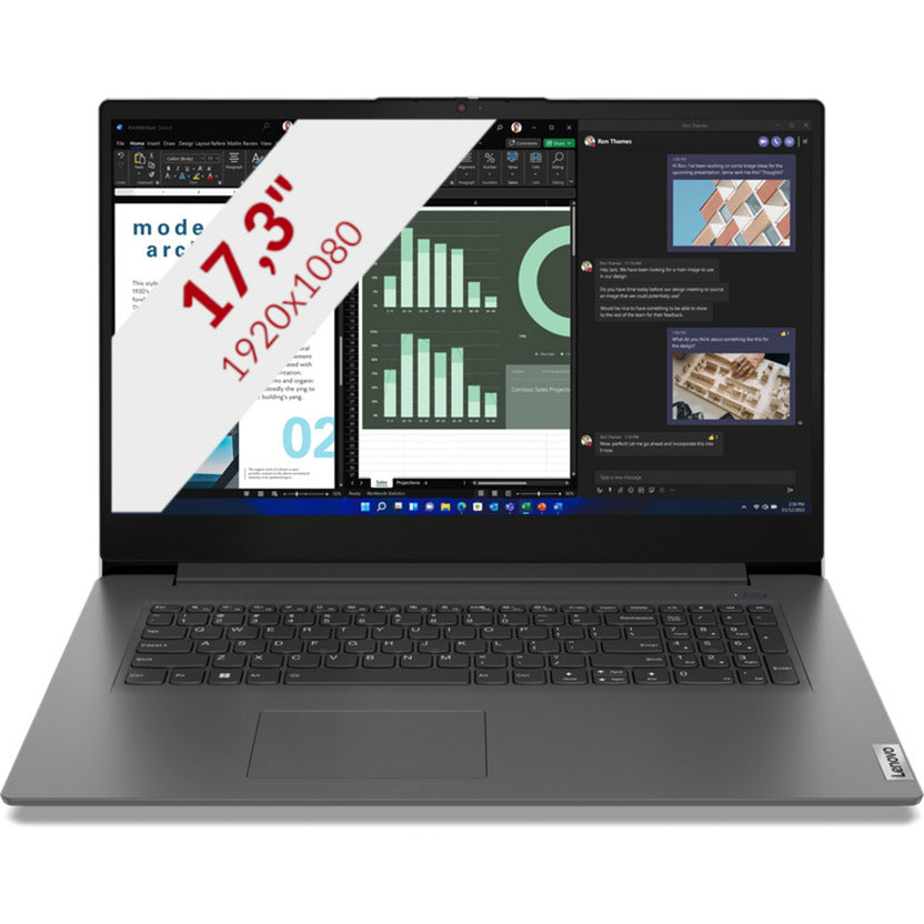Lenovo v17 g4 (83a2004tmh) 17.3 laptop (grijs | i5-13420h | uhd graphics | 16 gb | 512 gb ssd)