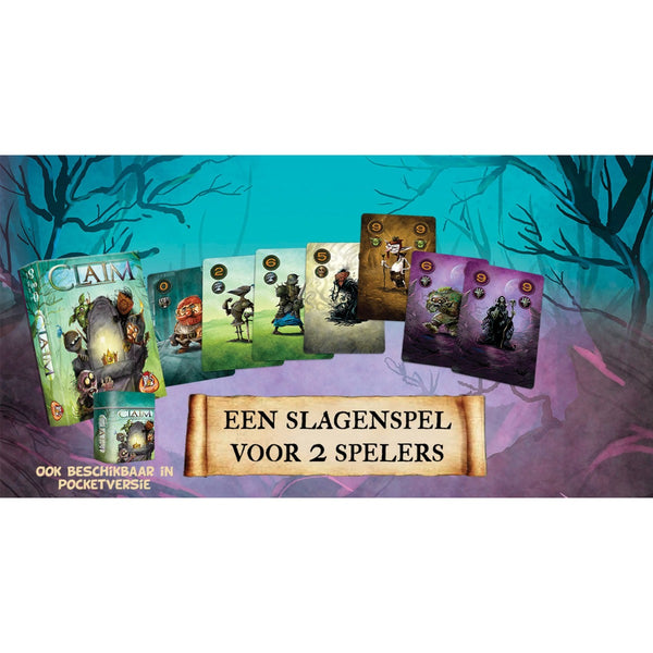 White Goblin Games Claim Card Game (Dutch, 2 players, 25 minutes, ages 10+)
