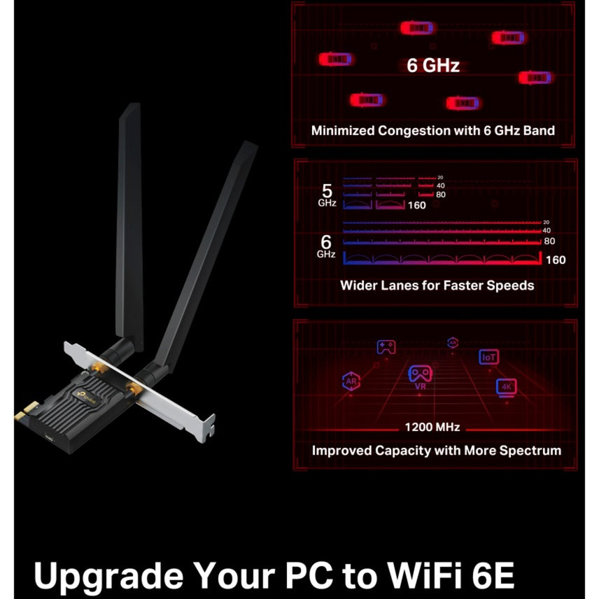 Tp-link archer txe72e axe5400 wi-fi 6e bluetooth 5.3 pcie