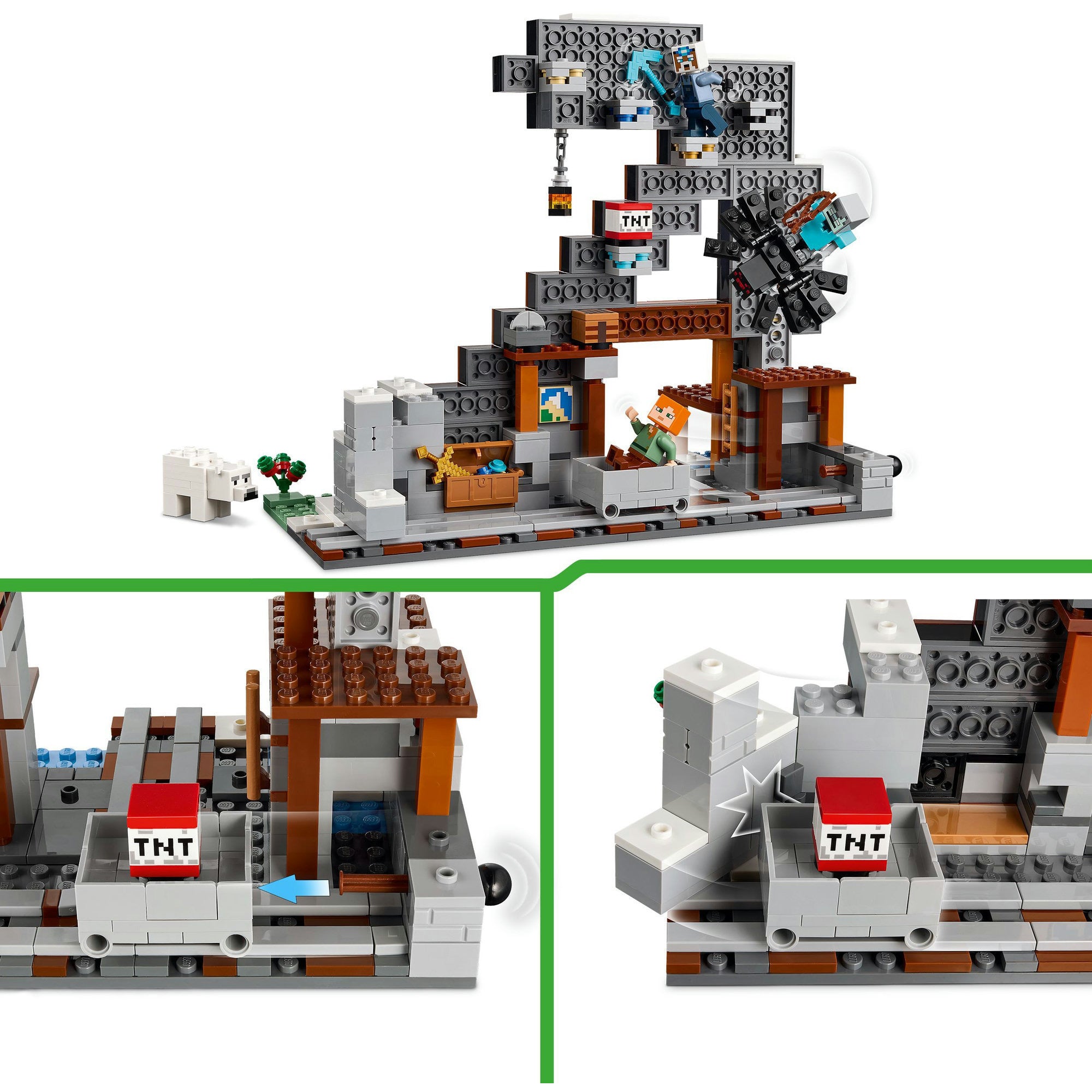 Lego minecraft de pikhouweelmijn bouwpakket voor kinderen - 21277