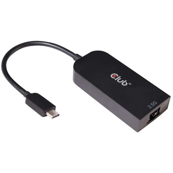 Club 3d usb-c 3.2 gen 1 naar 2.5gb-lan ethernet adapter (zwart, 0,16 meter)