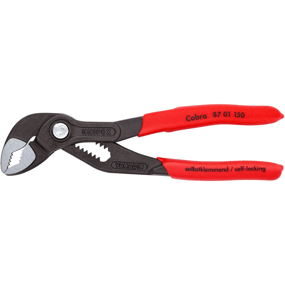 Knipex cobra waterpomptang 8701150 zweedse- waterpomp-tang (zwart rood, 150 mm)