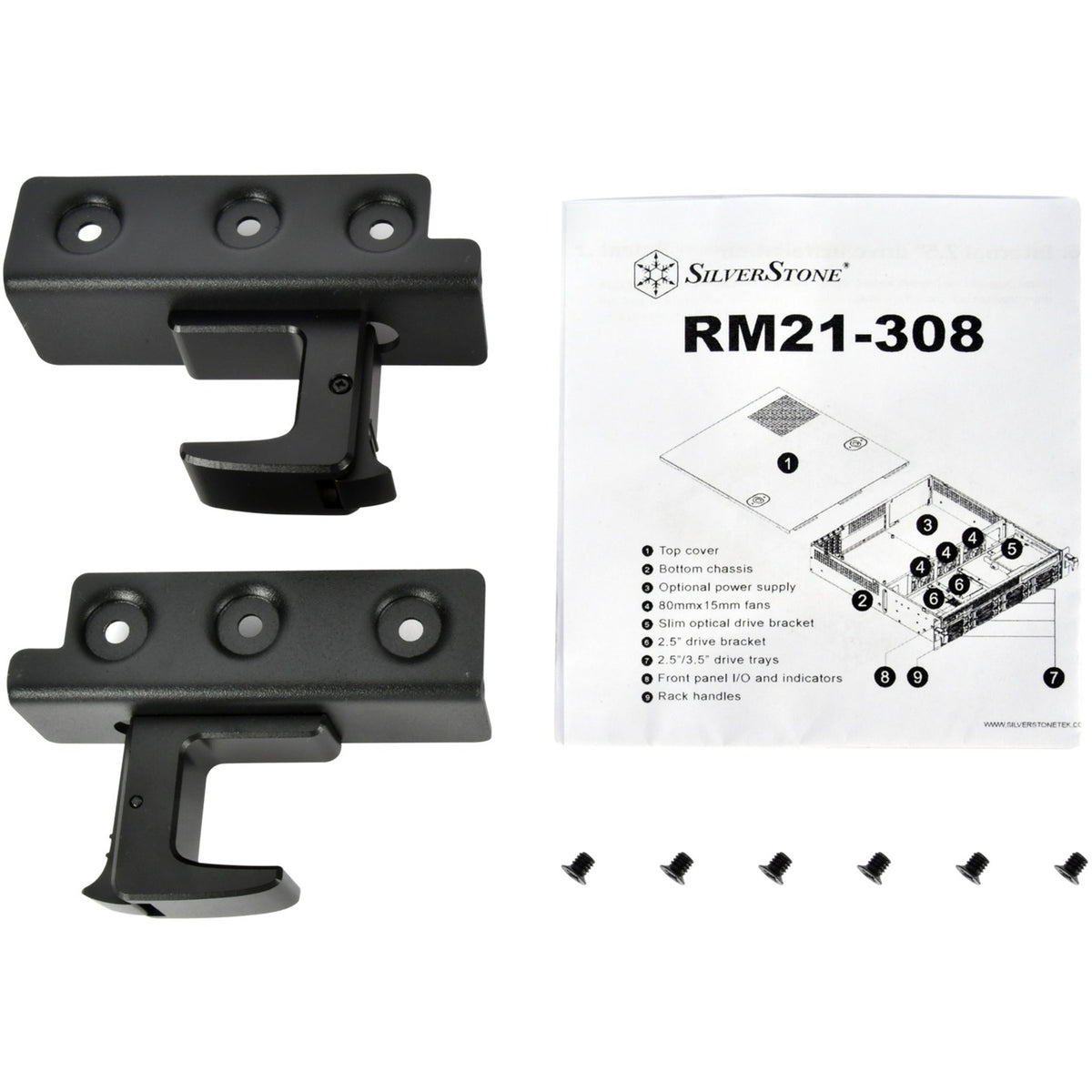 Silverstone rm21-308 rack behuizing (zwart | 1x usb-a 2.0 | 1x usb-a 3.2 (5 gbit s))