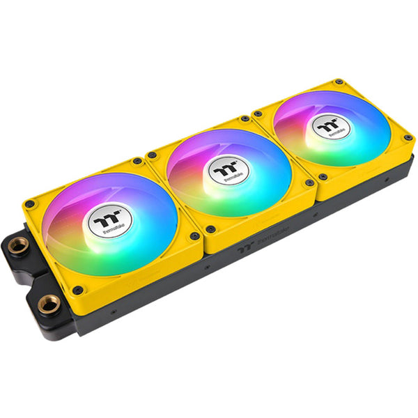 Thermaltake ct120 ex reverse argb sync pc cooling fan bumblebee (3-fan pack) case fans (geel, 3 stuks, 120 x 120 x 25 mm, pwm)