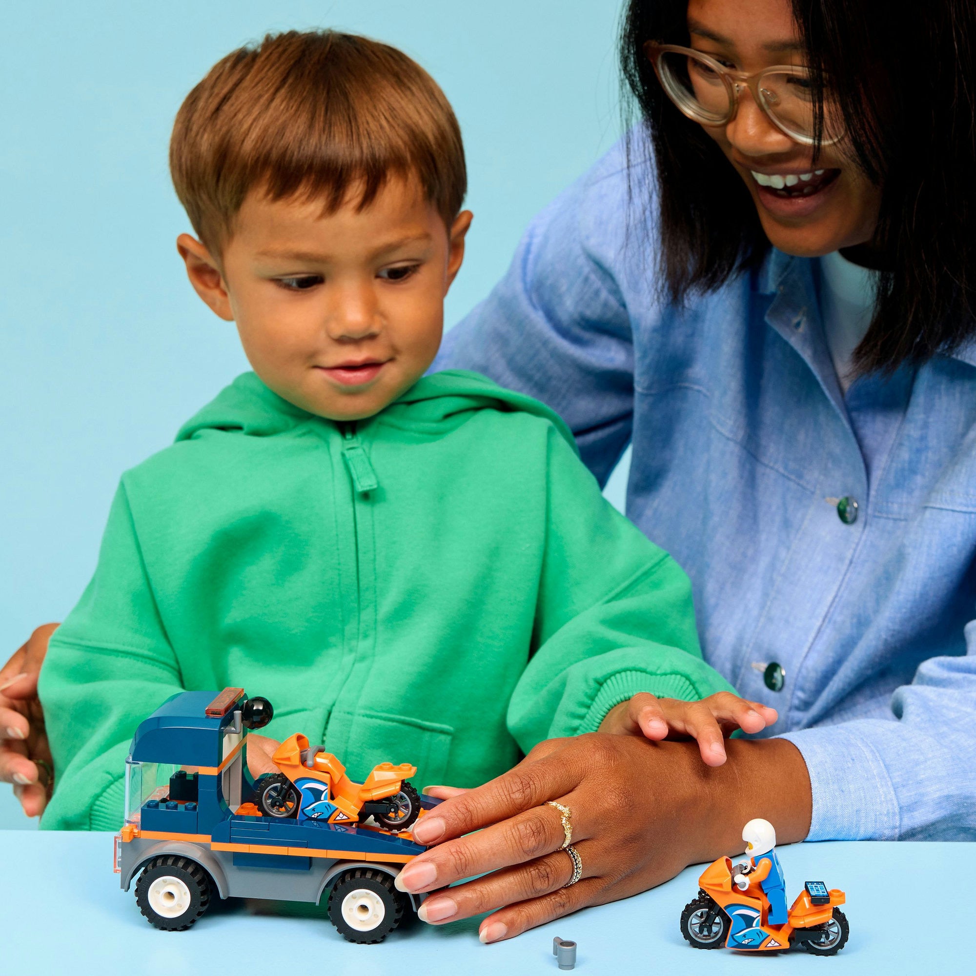 Lego city - transportwagen voor motoren constructiespeelgoed (60491)