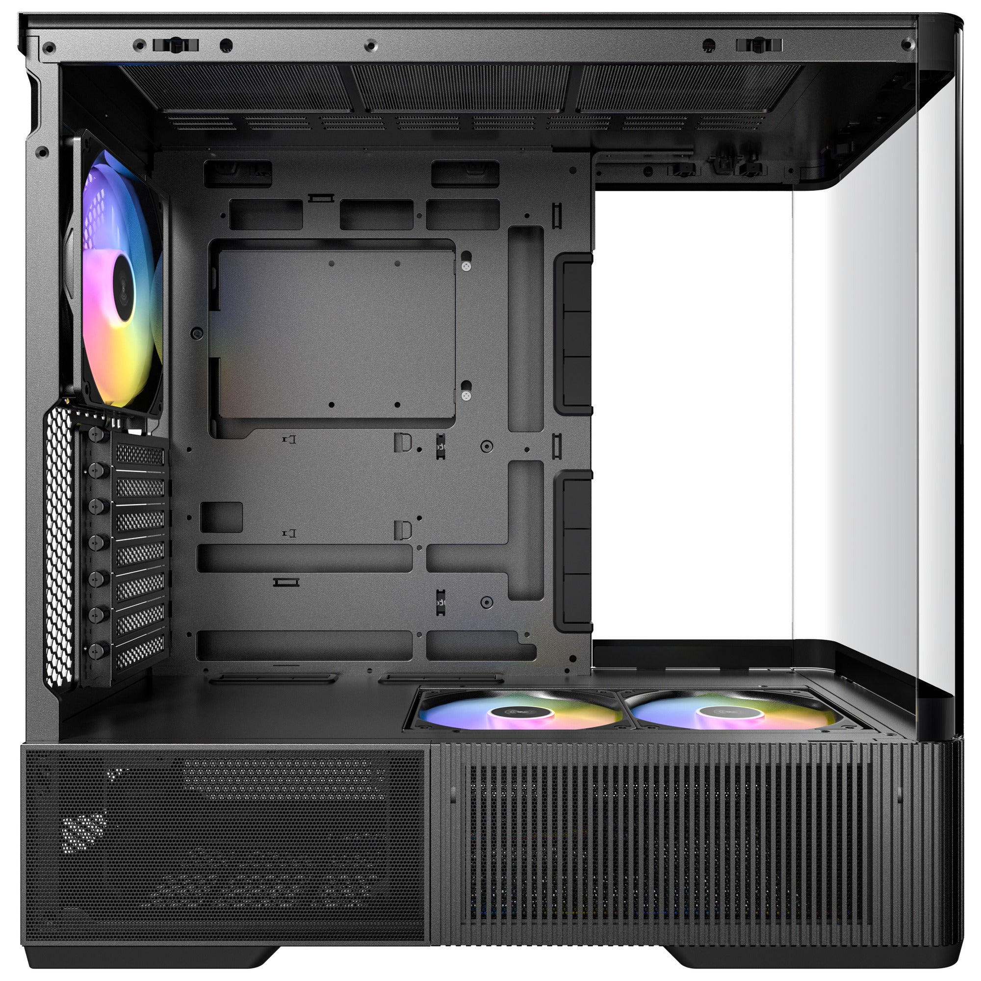 Antec c6 curve argb midi tower behuizing (zwart | 2x usb-a | 1x usb-c | tempered glass)
