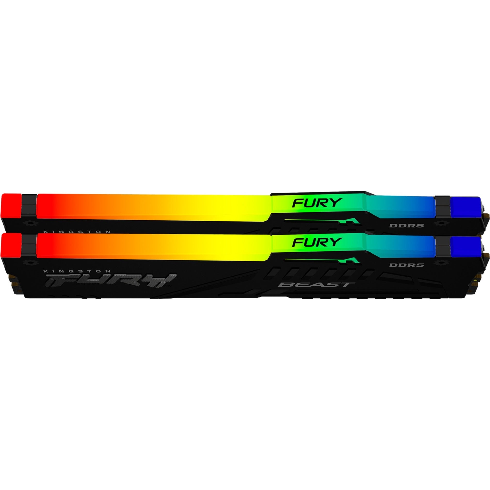 Kingston fury 32 gb ddr5-5600 (2x 16 gb) kit werkgeheugen (zwart, kf556c36bbeak2-32, beast rgb, xmp, expo)