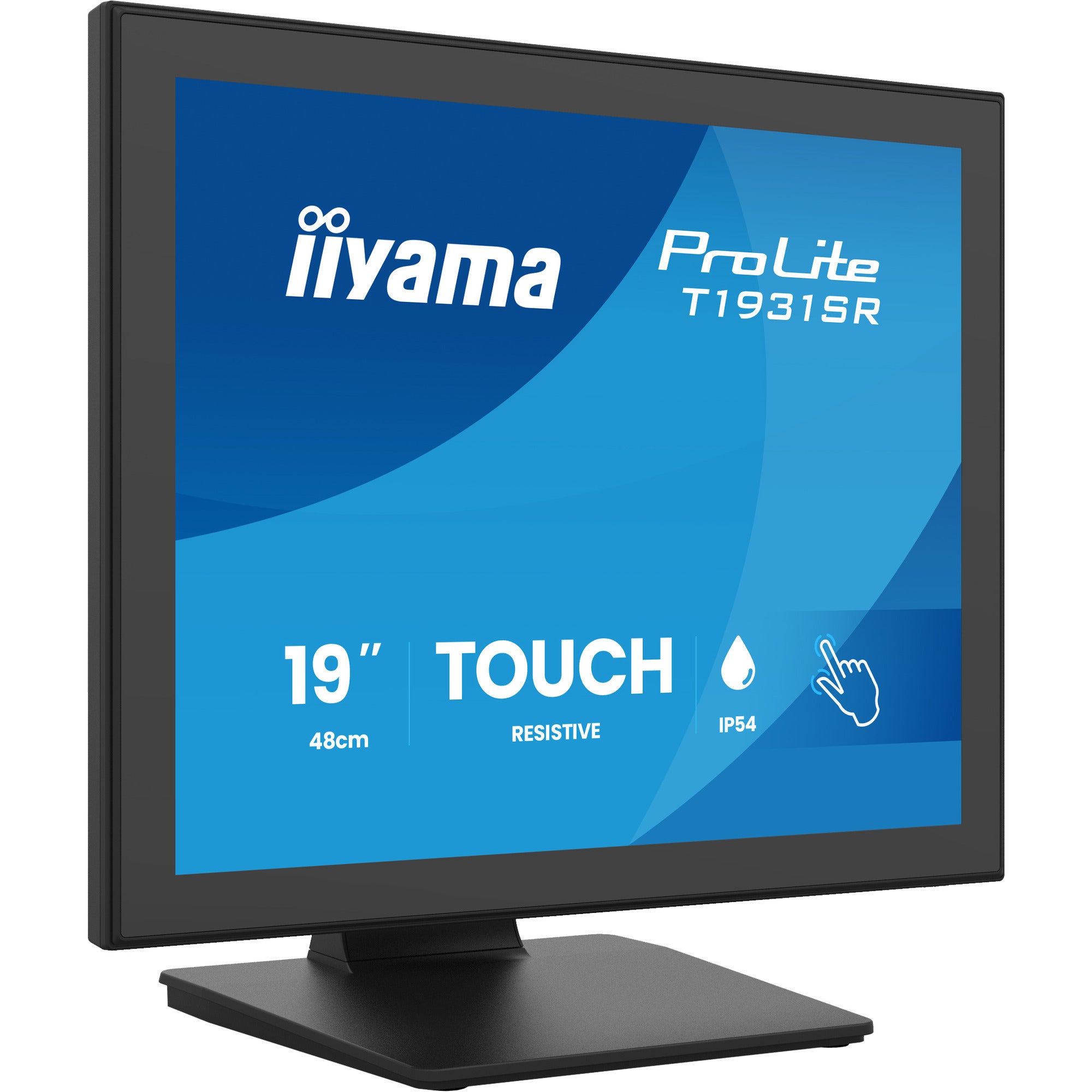 Iiyama prolite t1931sr-b2s 19 touchscreen monitor (zwart, vga, hdmi, displayport, audio, touchscreen)