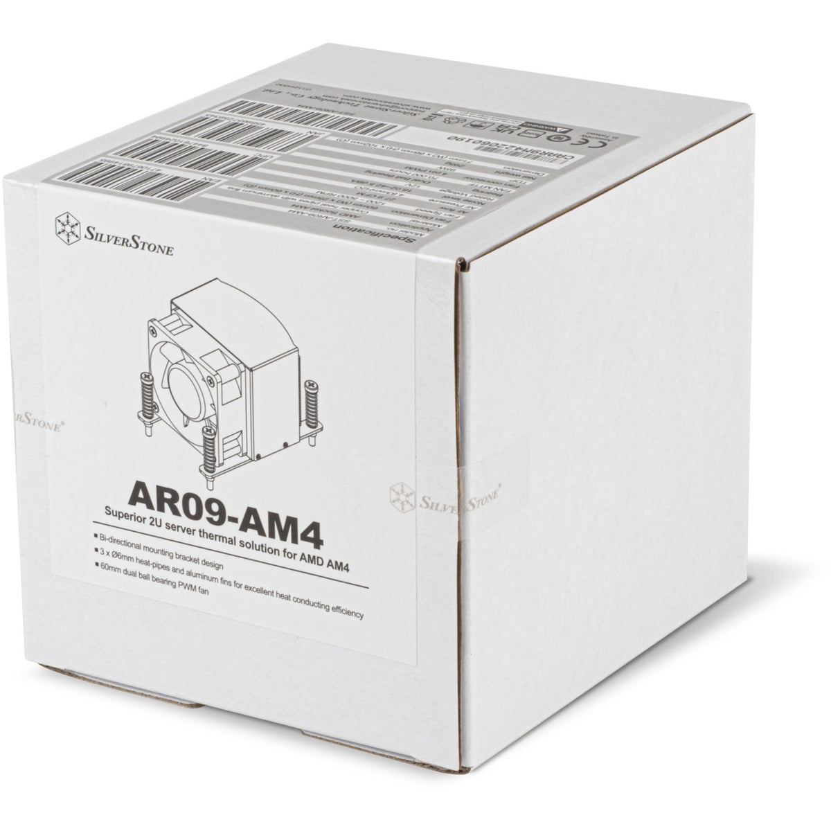 Silverstone ar09-am4 cpu-koeler (4-pins pwm fan-connector)