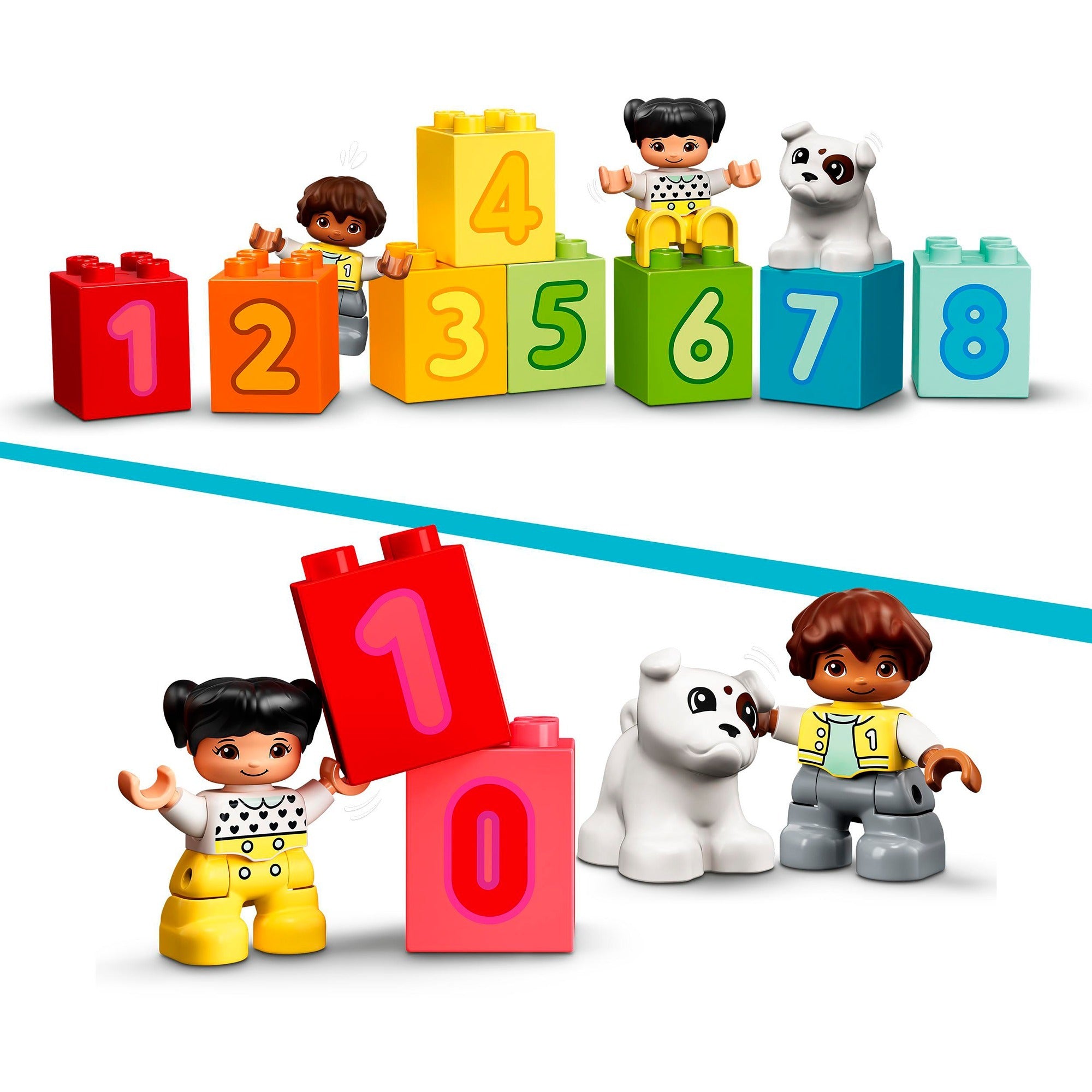 Lego duplo - getallentrein - leren tellen constructiespeelgoed (10954)