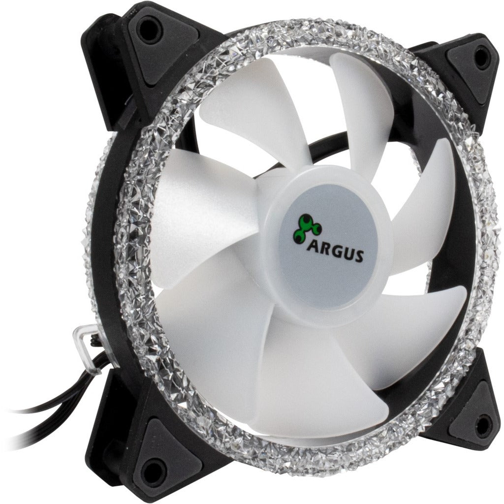 Inter-tech argus rs-07 rgb set120x120x25 case fans (zwart, 3 stuks, 120 x 120 x 25 mm, pwm)