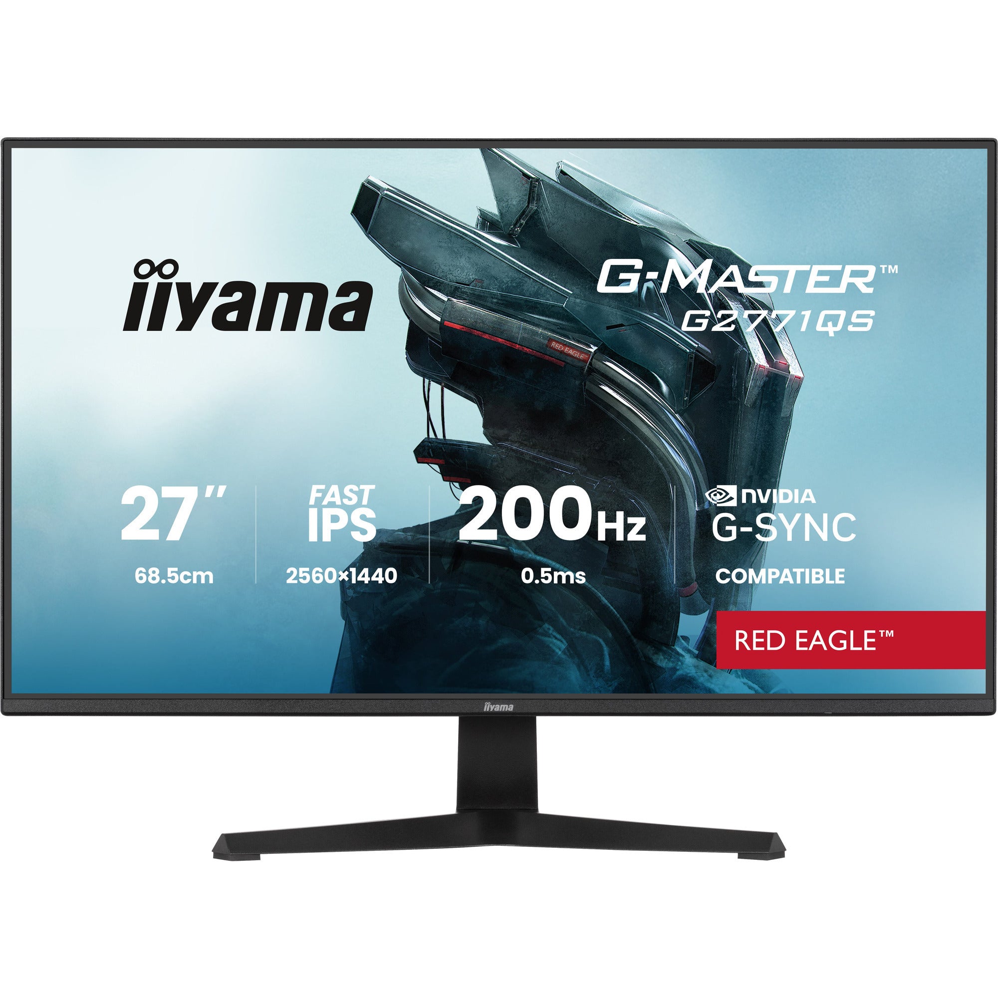 Iiyama g-master red eagle g2771qs-b1 27 gaming monitor (zwart, 2x hdmi, displayport, 200 hz)