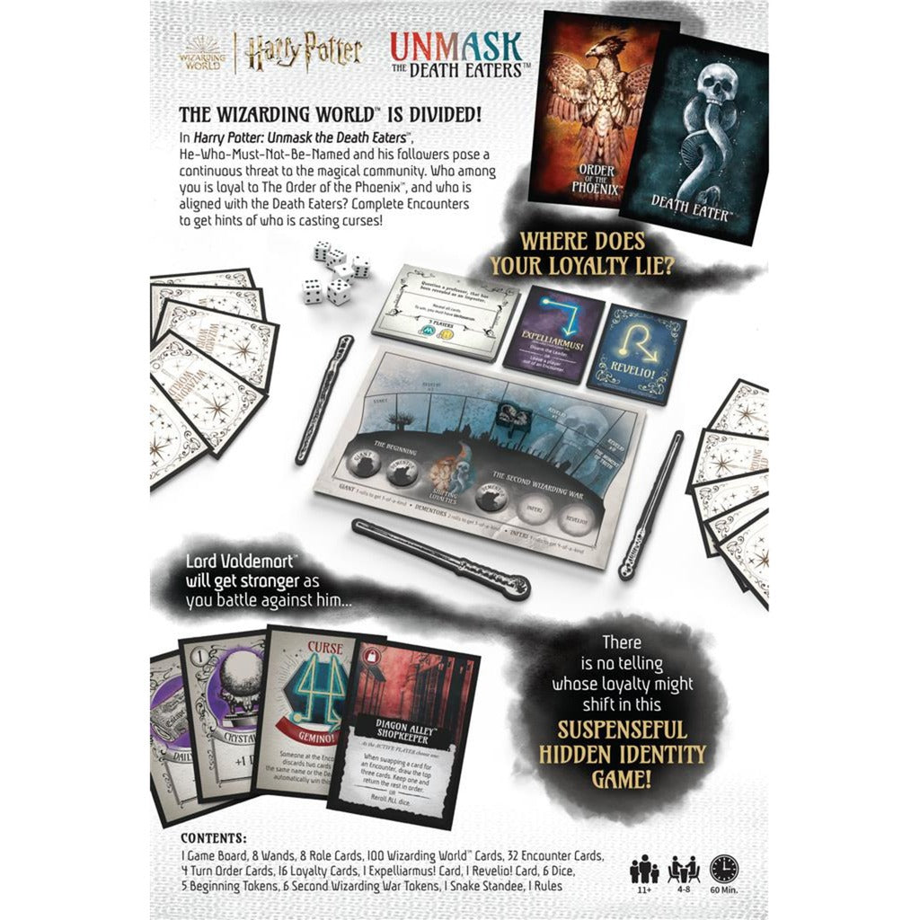 European player network harry potter: unmask the death eaters bordspel (engels, 3 - 8 spelers, 60 minuten, vanaf 11 jaar)