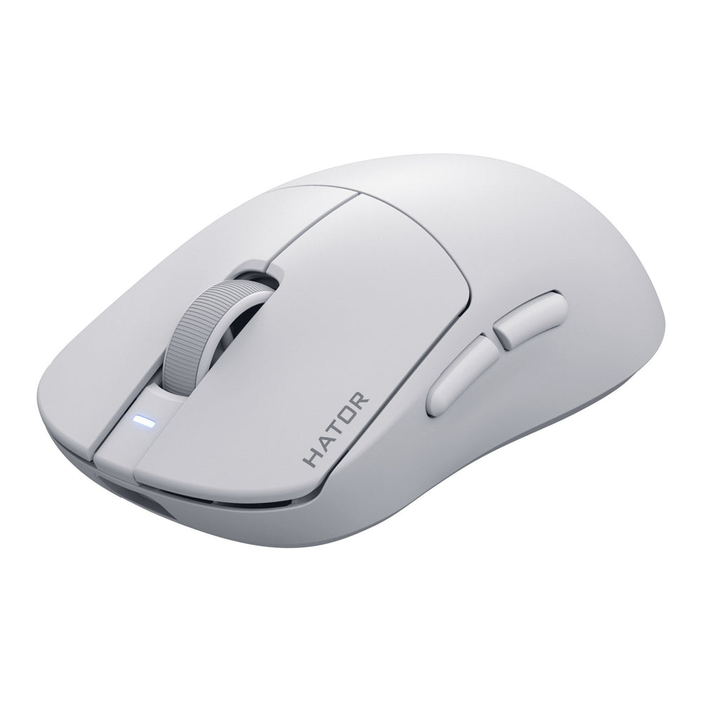 Hator quasar 3s ultima 8k wireless gaming muis (wit, 30 000 dpi, 2.4 ghz bluetooth usb)