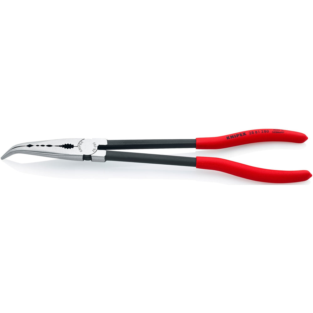 Knipex montagetang gebogen 2881280 grijptang (rood zwart)