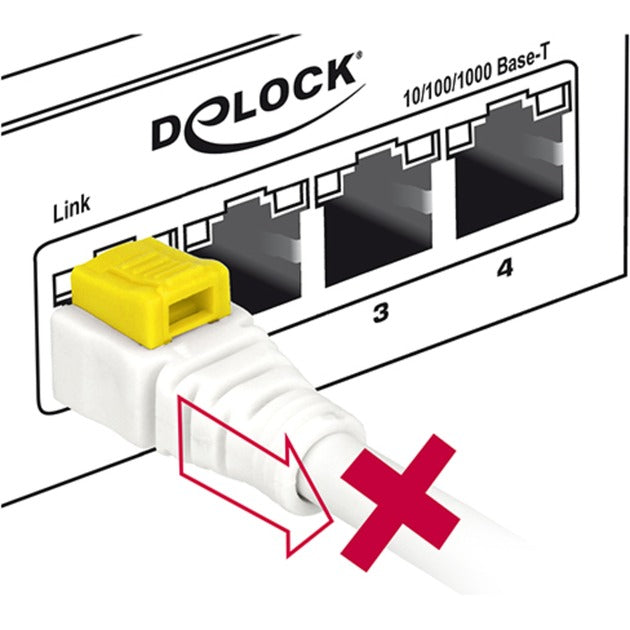 Delock cat.6a netwerkkabel (wit, 5 meter, s stp, rj-45)