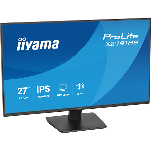 Iiyama prolite x2791hs-b1 27 monitor (zwart (mat), 1x displayport, 1x hdmi, 120 hz)
