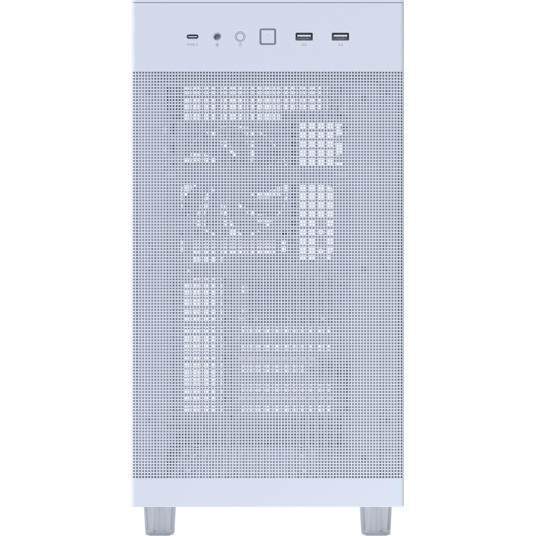 Asus prime ap303 - tempered glass panel midi tower behuizing (wit | 2x usb-a | 1x usb-c | tempered glass)