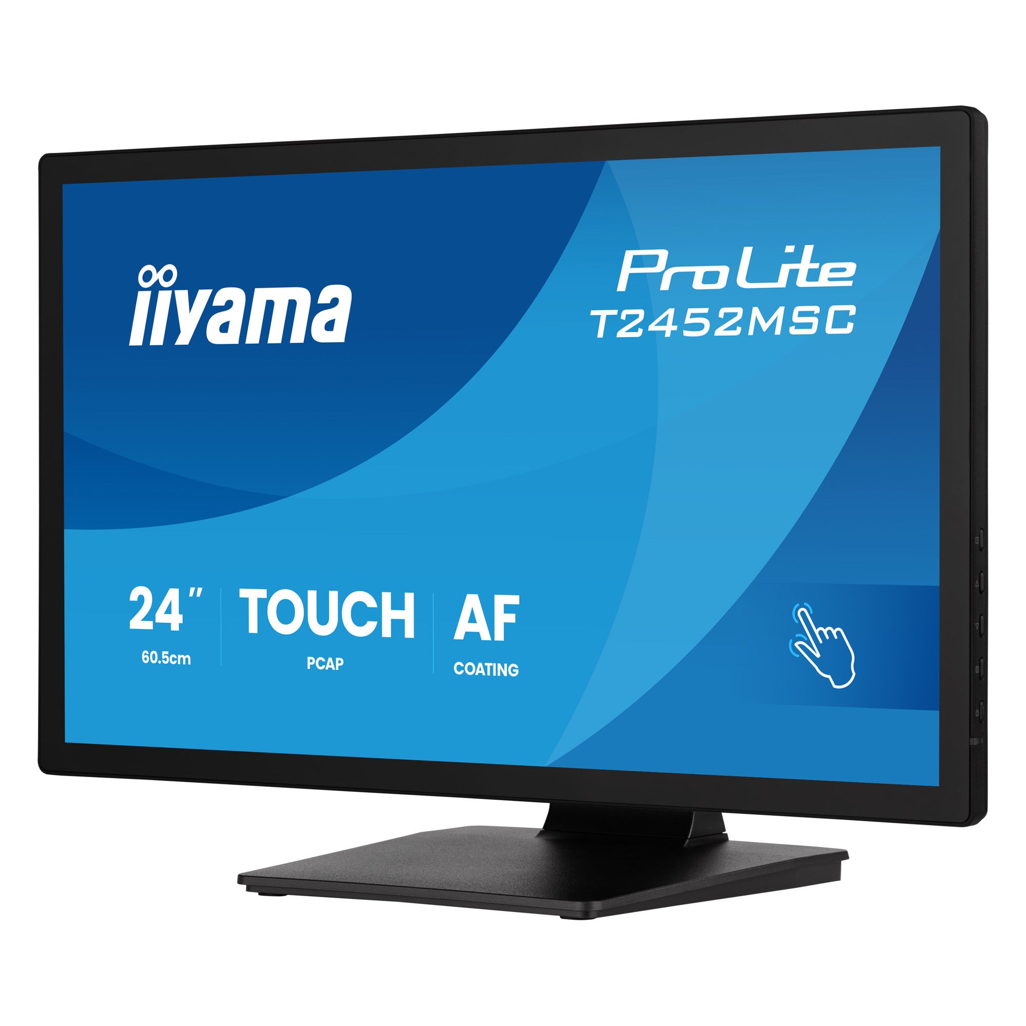 Iiyama prolite t2452msc-b2 24 touchscreen monitor (zwart, hdmi, displayport, usb, audio, touch, 120hz )