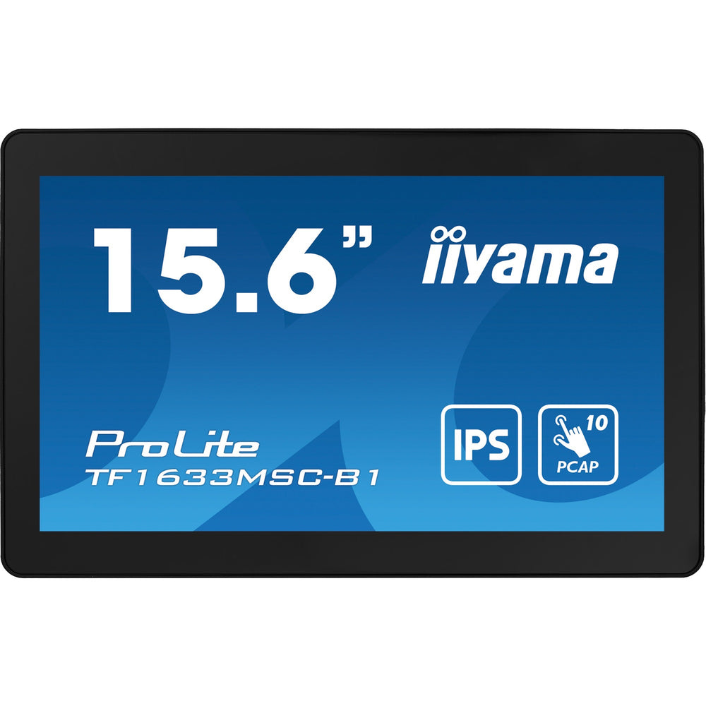 Iiyama prolite tf1633msc-b1 15.6 touchscreen monitor (zwart, hdmi, displayport, 2x usb-a)