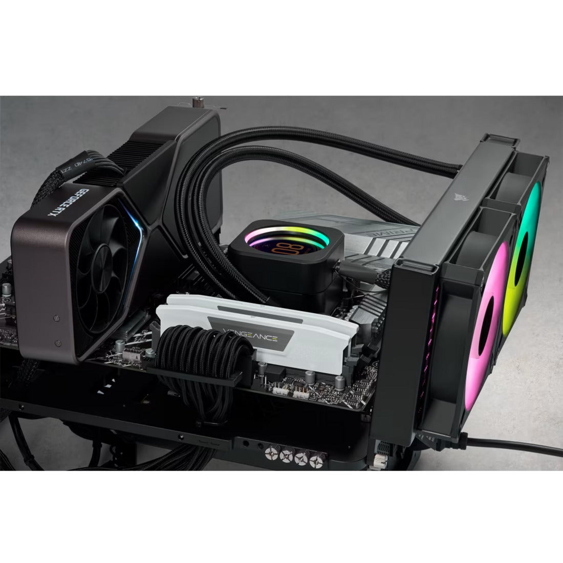 Corsair vengeance 32 gb ddr5-6000 (2x 16 gb) werkgeheugen (wit, cmk32gx5m2d6000z38w, xmp, expo)