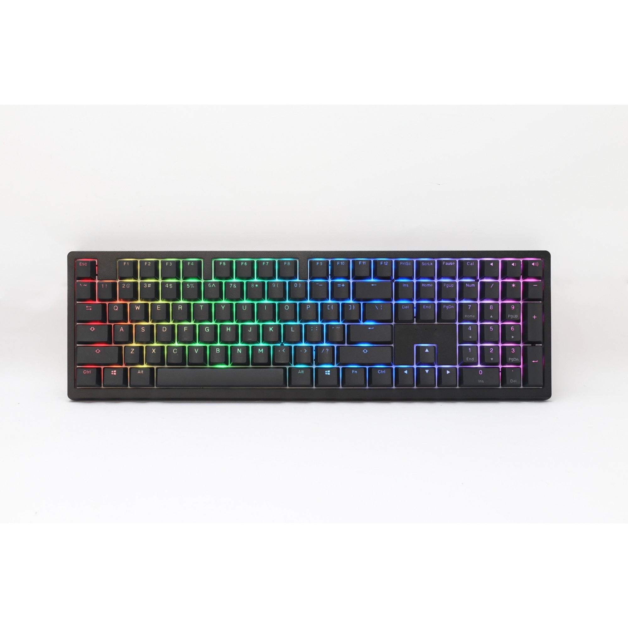 Ducky zero 6108 classic black, gaming toetsenbord (zwart wit, us lay-out, cherry mx2a speed silver, rgb leds, double-shot pbt, hot swap, 2.4ghz | bluetooth | usb-c)