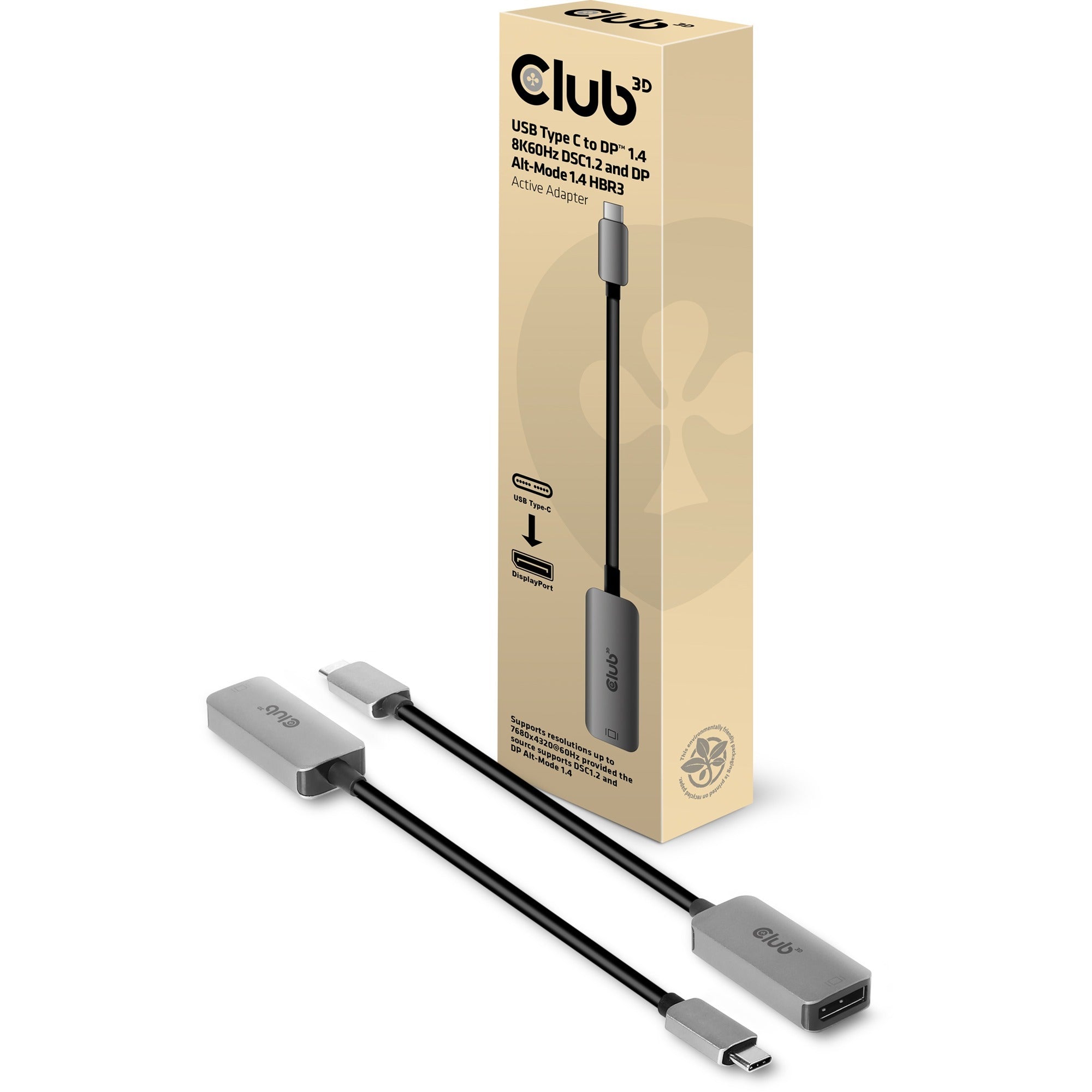 Club 3D Club 3D USB Type C DP1.4 actieve adapter