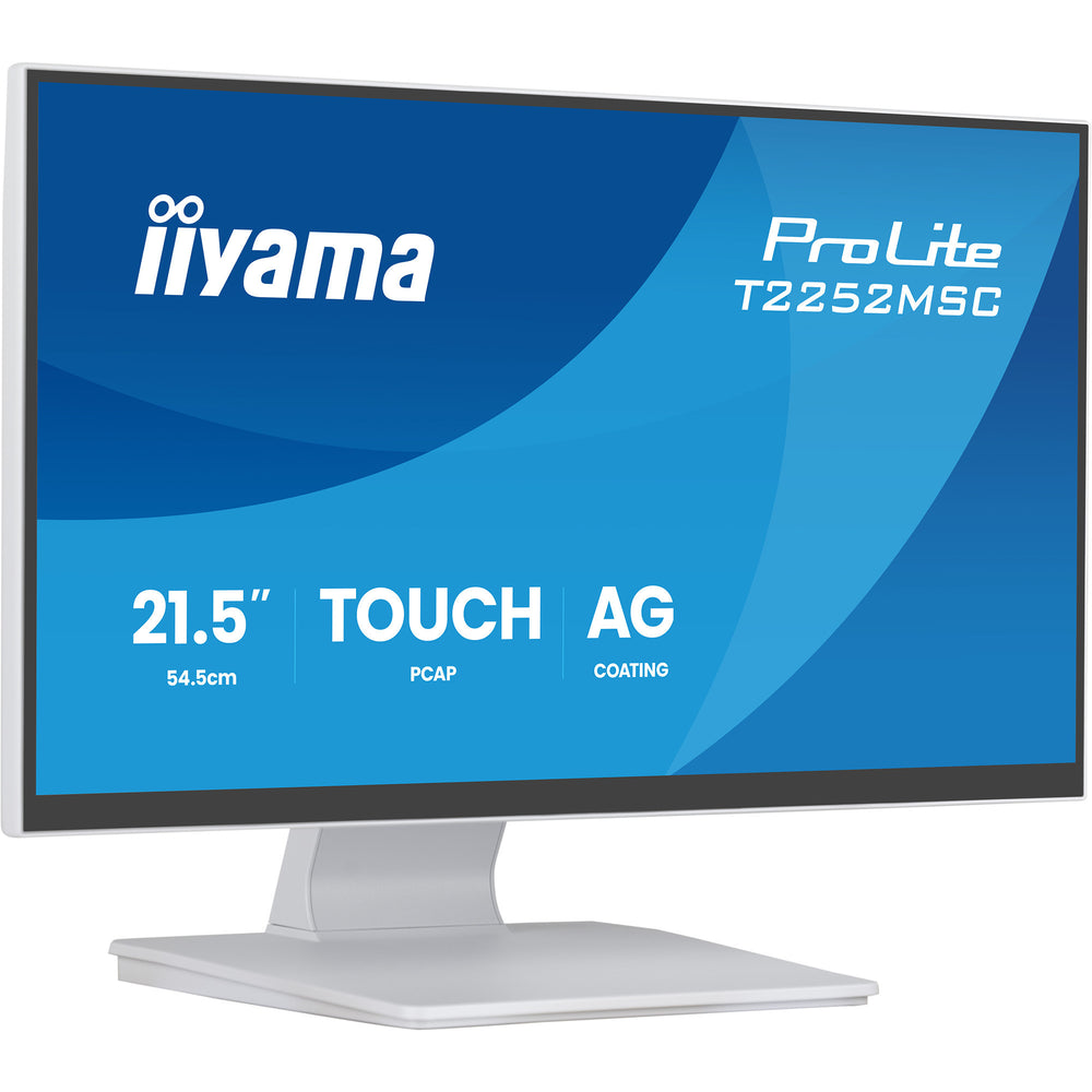 Iiyama prolite t2252msc-w2ag 21.5 touchscreen monitor (wit (mat), 100 hz, hdmi, displayport, usb 3.2 gen 1, audio, touchscreen )