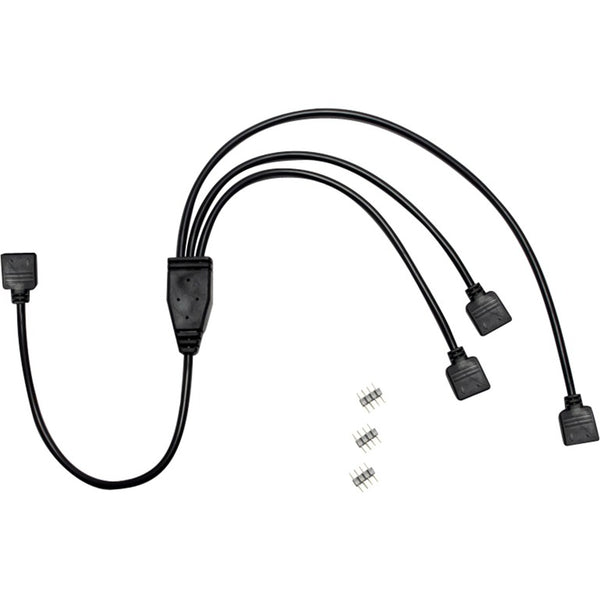 Inter-tech rgb verdeler 3-voudig splitterkabel (zwart)