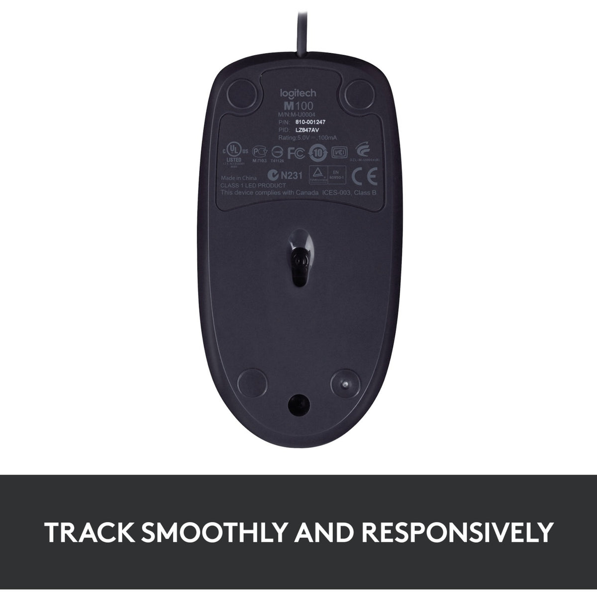 Logitech muis 910-003357 kunststof zwart