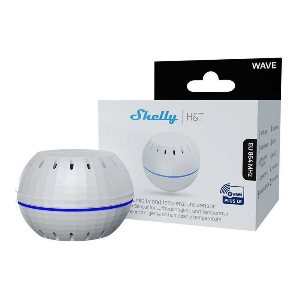 Shelly wave h t - white lr (eu) melder (wit, z-wave)
