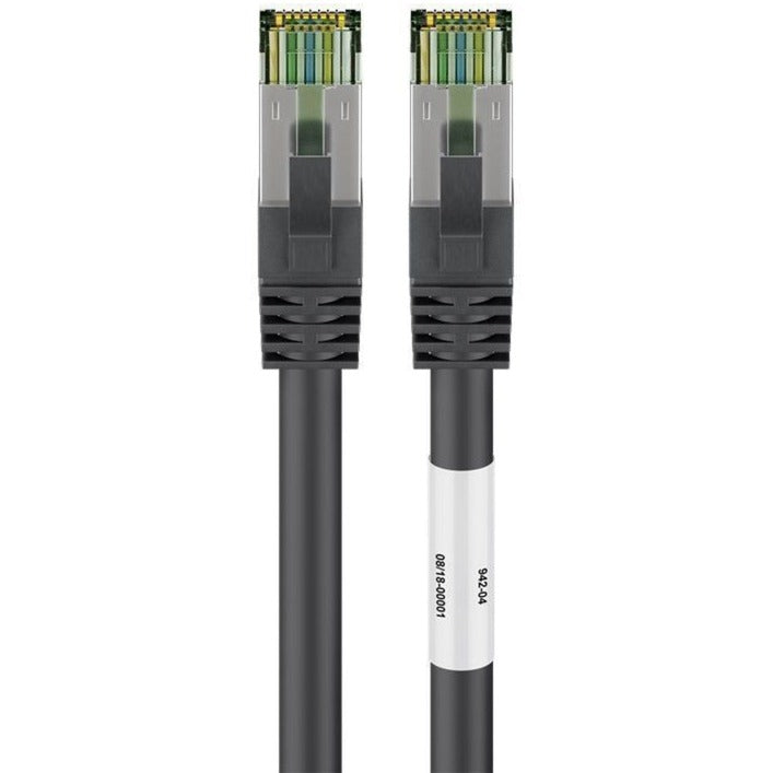 Goobay cat.8.1 netwerkkabel (zwart, 0,5 meter, s ftp (pimf), rj-45)