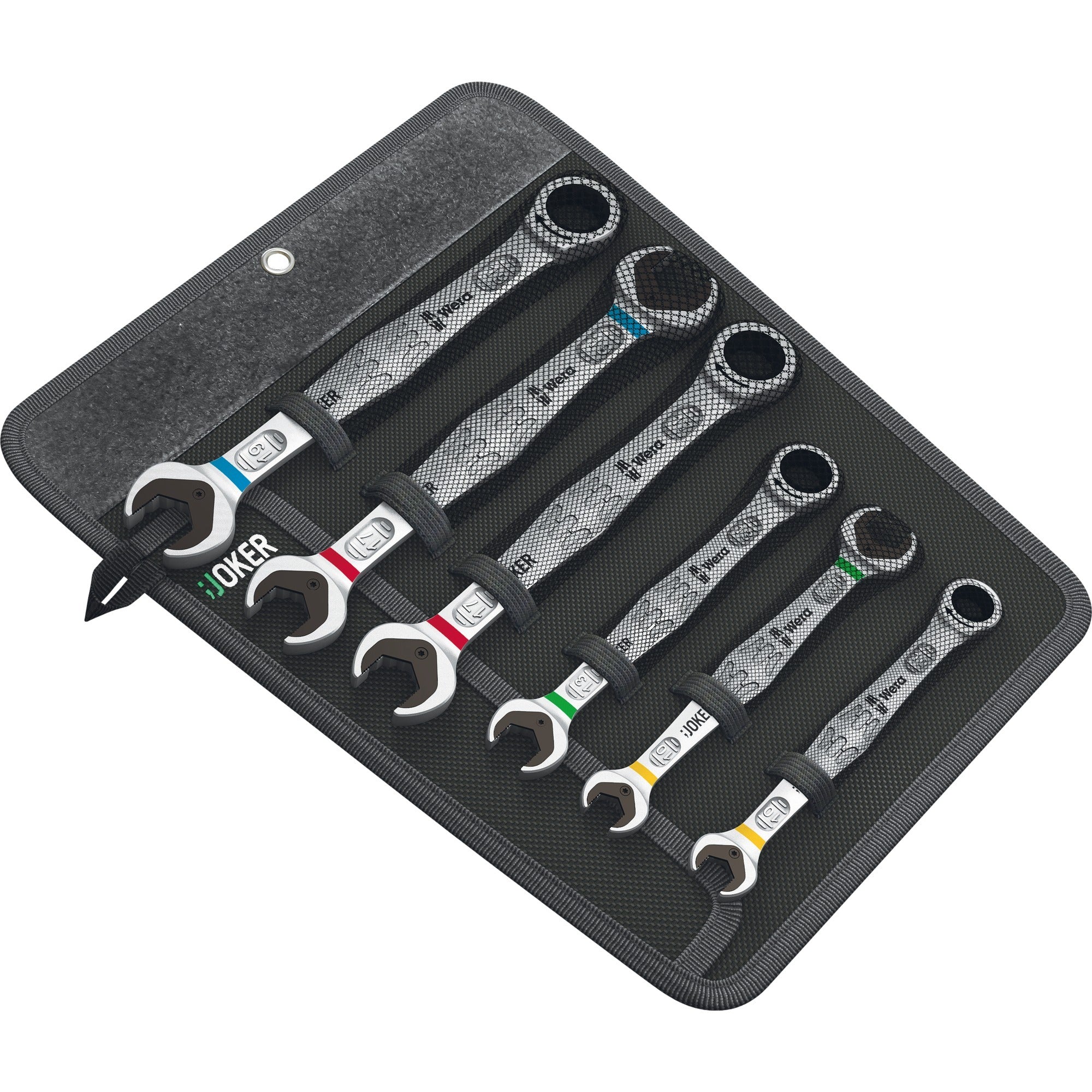 Wera combinatieset joker moersleutel (2x dubbele steeksleutel, 4x ring-steeksleutel met ratel)