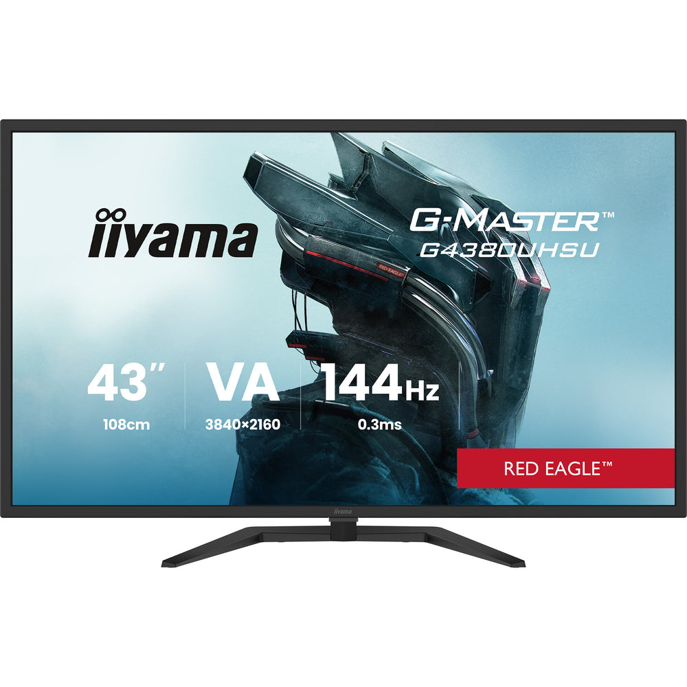 Iiyama g-master red eagle g4380uhsu-b2 42.5 4k uhd gaming monitor (zwart, 2x hdmi, 2x displayport, 4x usb-a, usb-b, 144 hz)