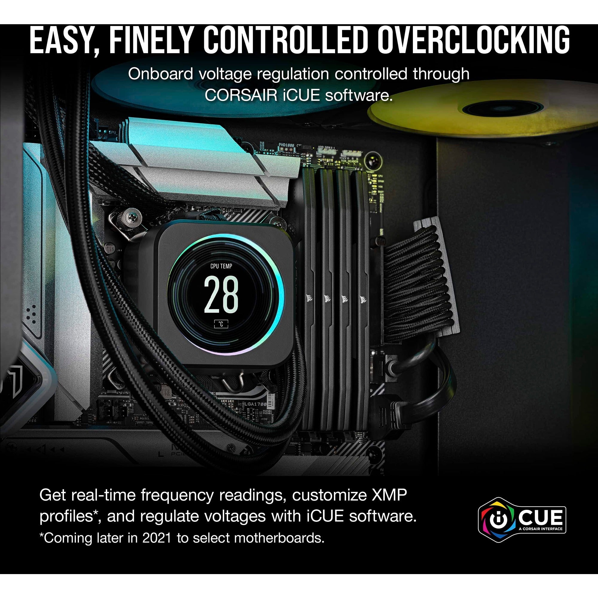 Corsair vengeance 32 gb ddr5-6000 (2x 16 gb) werkgeheugen (zwart, cmk32gx5m2b6000c38, xmp 3.0)