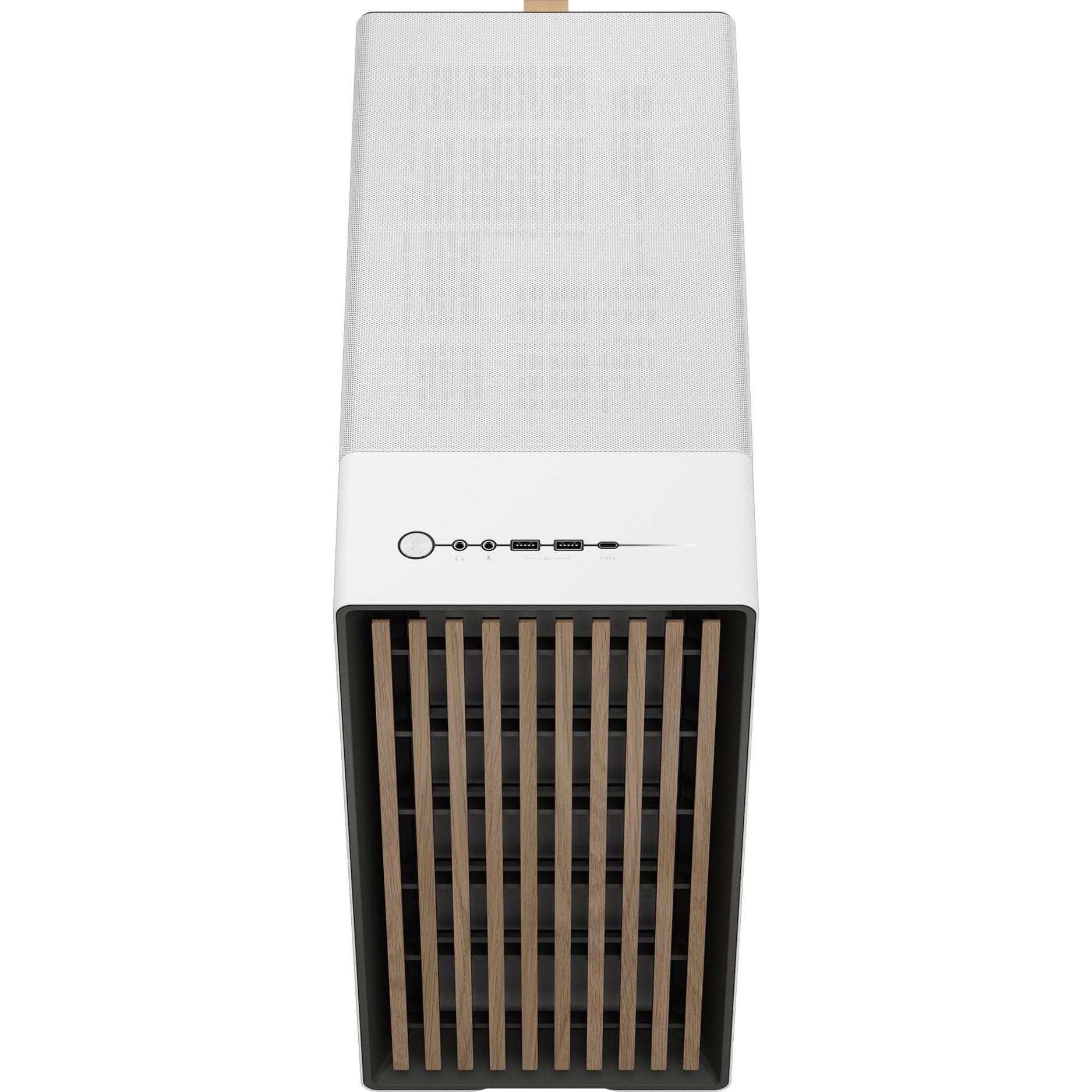 Fractal design north midi tower behuizing (wit houtkleur | 2x usb-a | 1x usb-c)