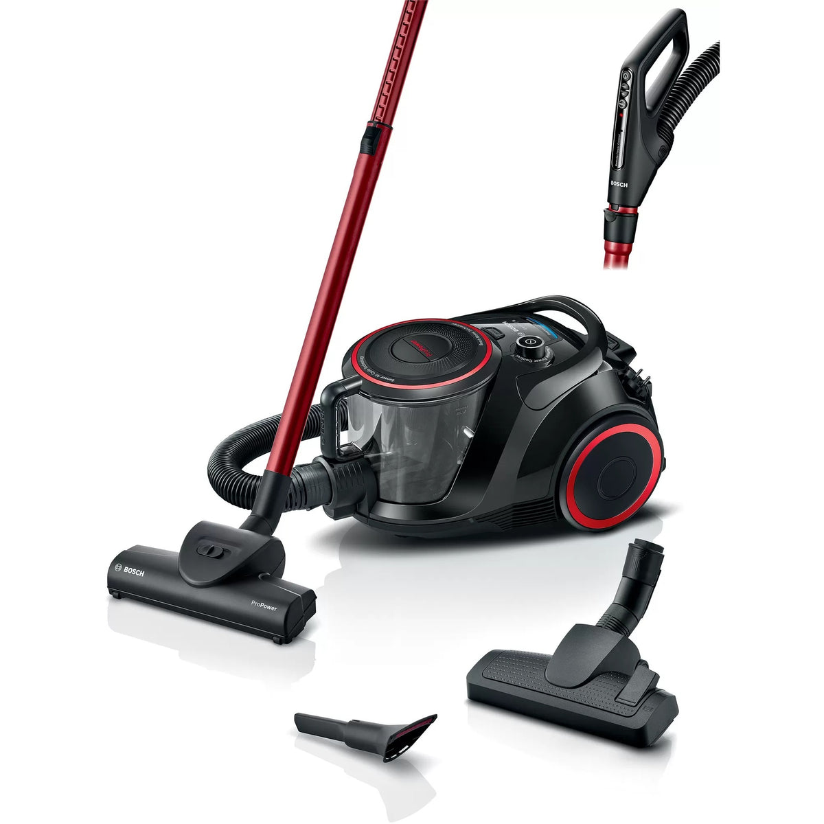 Bosch Series 6 Bagless Vacuum Cleaner BGS41POW1 (Black Red)