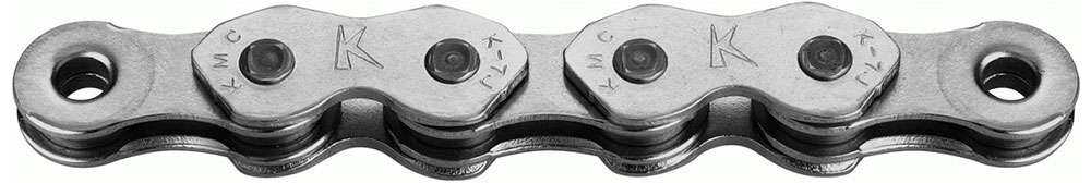 Kmc ketting sinle speed k1 smal zilver 100 schakels - zilver