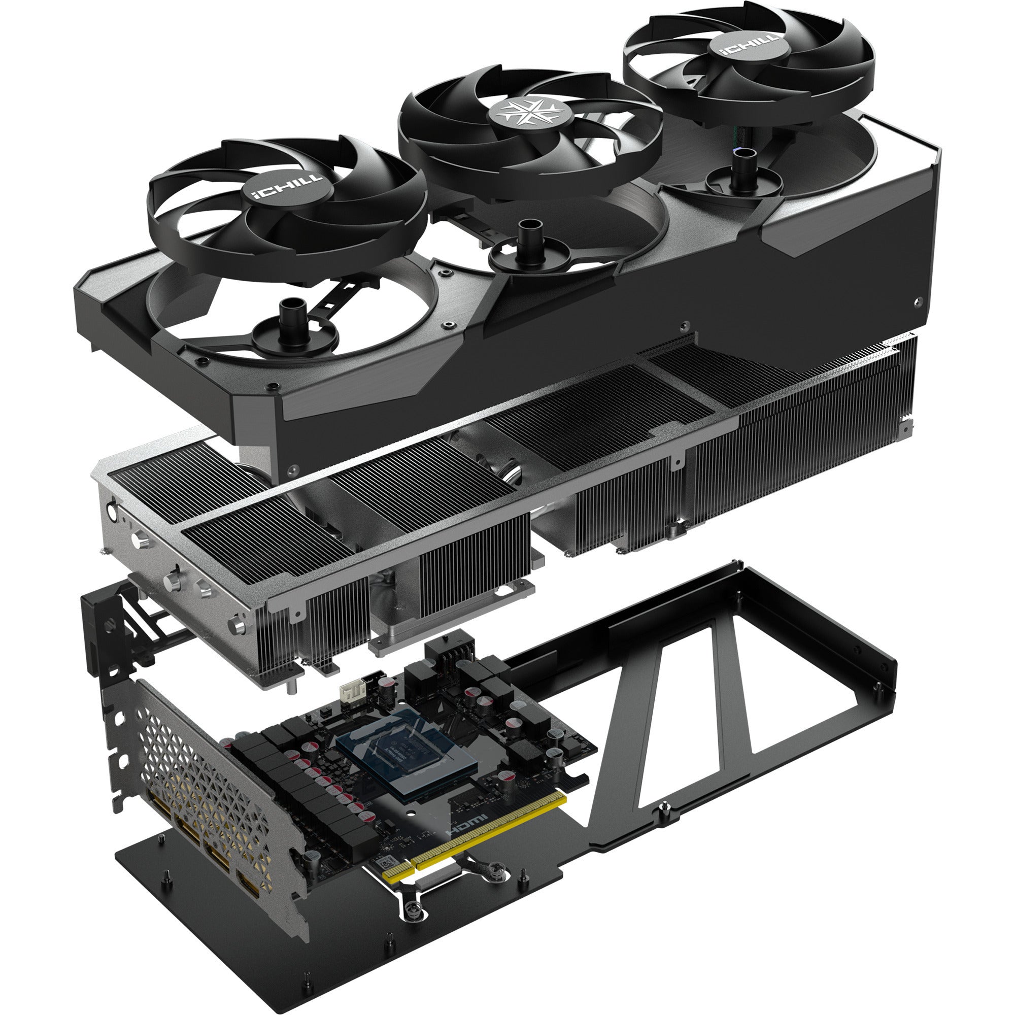 Inno3d geforce rtx 5080 ichill x3 grafische kaart (dlss 4, 3x displayport, 1x hdmi 2.1)