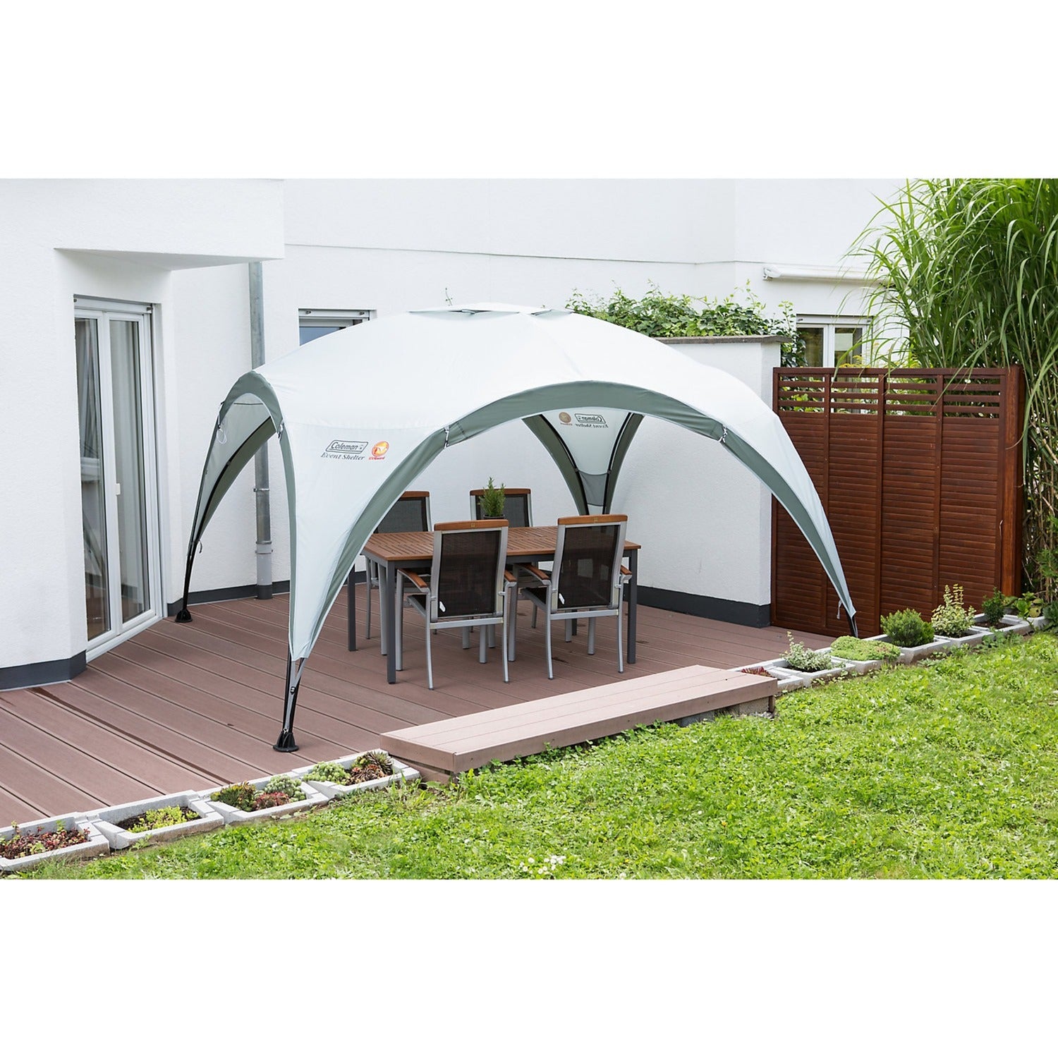 Coleman event shelter l paviljoen (lichtgrijs grijs, 3.65 x 3.65 m)
