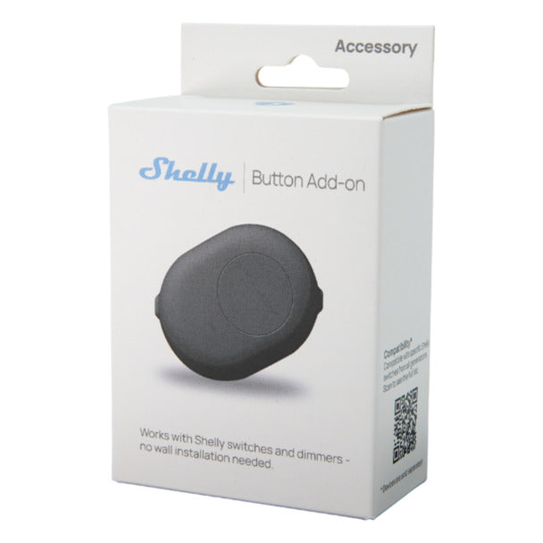Shelly button add-on schakelaar (zwart)