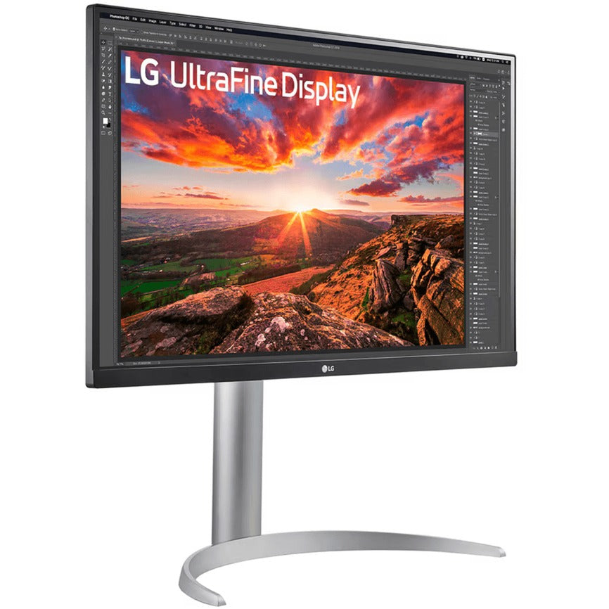 Lg ultrafine 27up850k-w 27 4k uhd monitor (zilver zwart, 2x hdmi, displayport, 2x usb-a, usb-c)