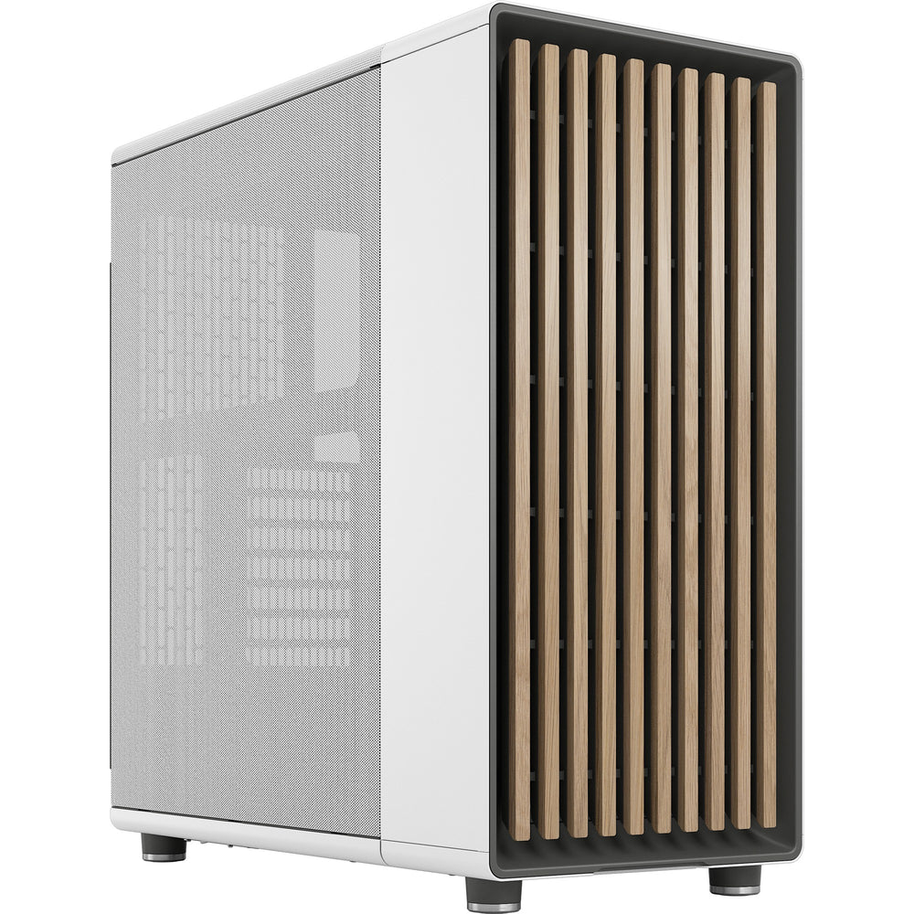Fractal design north midi tower behuizing (wit houtkleur | 2x usb-a | 1x usb-c)