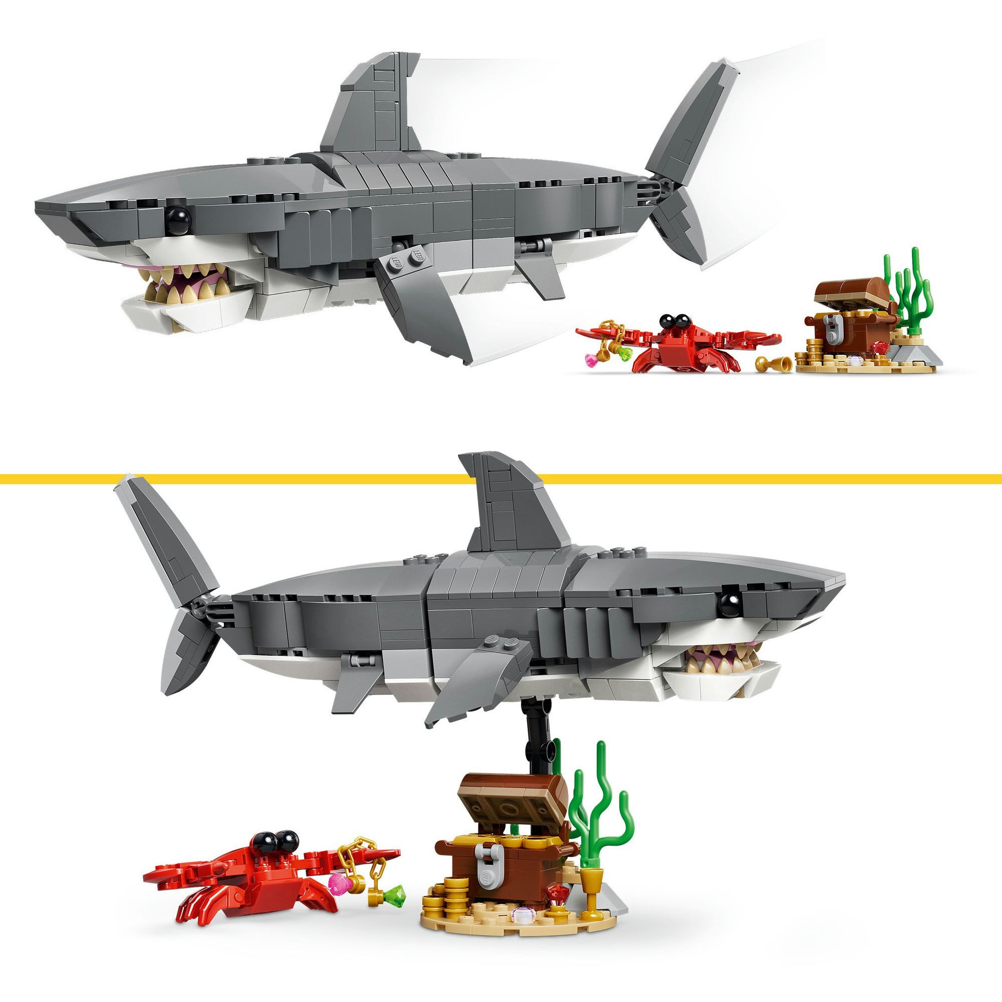 Lego woeste haai met schatkist constructiespeelgoed (31381)