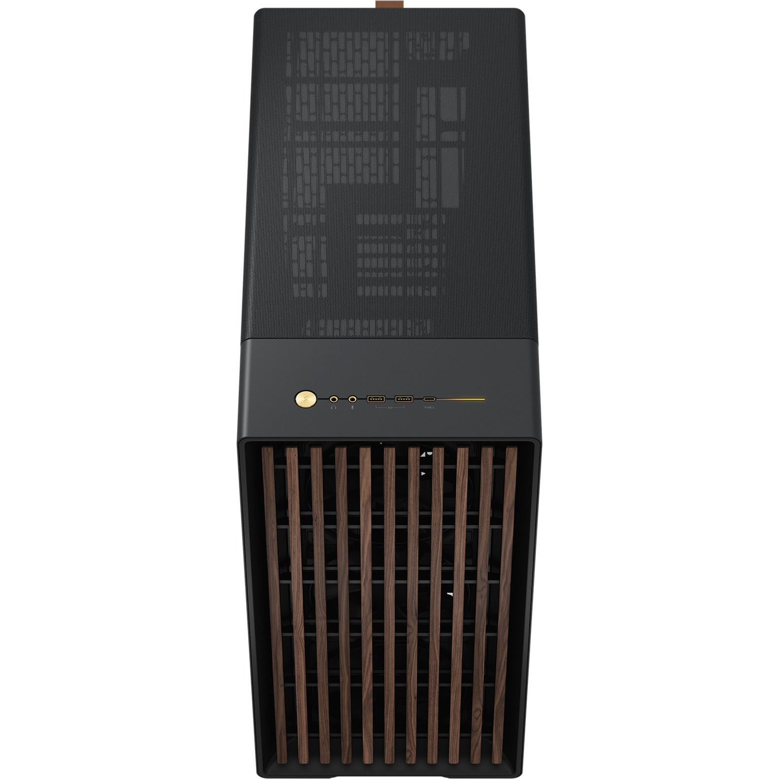 Fractal design north xl rc charcoal black tg dark midi tower behuizing (zwart houtkleur | 2x usb-a | 1x usb-c | tempered glass)